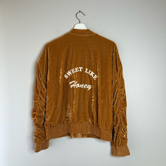 Honey Punch Velvet Bomber Jacket - Picture 6 of 7